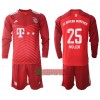 Oficiální Fotbalový Dres s Dlouhý Rukáv FC Bayern Mnichov Thomas Muller 25 Domácí 2021-22 pro Děti